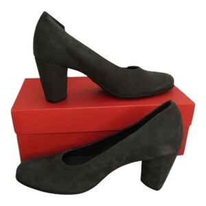 Arche Womens Kelize Ballerina Pumps Slip-On Almond Toe Leather Black Size 9.5